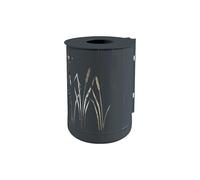 Recipiente de residuos para exteriores 50 l para montaje en pared y en postes