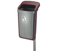 Recipiente de residuos para exteriores capacidad 50 l, A x H x P 460 x 845 x 390 mm