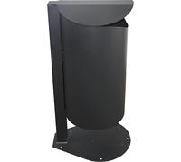 Recipiente de residuos para exteriores con poste capacidad 40 l, H x Ø 1450 x 365 mm