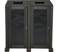 Recipiente de residuos para exteriores, materiales 100% reciclados Probbax, gris, capacidad 160 l