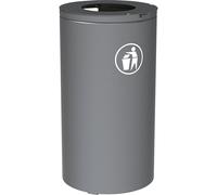 Recipiente de residuos para exteriores OLBIA PROCITY, capacidad 80 l, con cubo interior