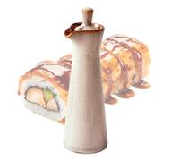 Recipiente de salsa de soja | Tarro de cerámica japonesa de salsa de soja de 120 ml, dispensador Shoyu, para cocina, cocina, condimentos, miel, condimento, despensa, encimera, restaurante del
