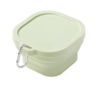 Recipiente de silicona que ahorra espacio, práctico cuenco plegable, seguro que aquí está el título del producto para listar 400/750 ml, almacenamiento de alimentos plegable con tapa, hermético, color