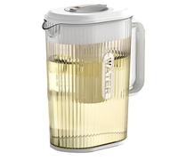 Recipiente de té helado, jarra con tapa - Jarra de de 2 L con tapa | Tapa de jarra de agua, compartimento filtrante integrado para preparar tés y jugos para agua, el