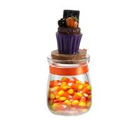 Recipiente de vidrio de alimentos Candy Glass - Caja de dulces decorativa de Halloween, Caja de almacenamiento transparente | Pose transparente para aperitivos y caja de vidrio dulce y elegante para