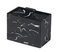 Recipiente decorativo de resina para palillos de dientes con cubierta segura para restaurantes y hoteles, caja de almacenamiento de hisopos de algodón, caja decorativa de resina con tapa