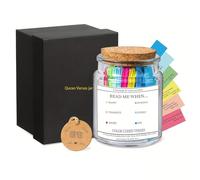 Recipiente devocional Versículos bíblicos en frasco de vidrio para oración Tarjetas de de las Escrituras incluidas Decoración cristiana del hogar Regalo Mensaje de las Escrituras Tarro de