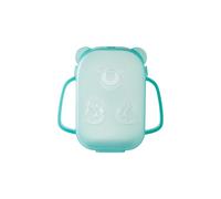 Recipiente exprimible para puré de frutas para bebé, oso de dibujos animados, con diseño ergonómico para un agarre y alimentación cómodos, bolsa de fruta a prueba de apretar