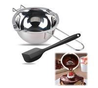 Recipiente Fundir Chocolate,Olla de Derretir de Acero Inoxidable,Olla para Baño María para Chocolate,Crisol de Mantequilla para Queso,Fundir Chocolate Melting Pot,Cuenco de Fusión de Chocolate,2PC