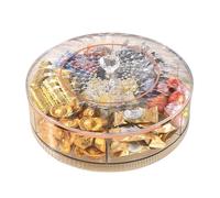 Recipiente Giratorio para Aperitivos,Bandeja giratoria con 7 compartimentos - Organizador de caramelos con tapa y asa - Para , Picnics, Bodas, Recepciones, Fruta, Frutos Secos, Almacenamiento de Alime