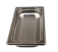 Recipiente GN 1/3 Gastronorm de acero inoxidable 1,5 litros de profundidad 40 mm de Gastronorm perforado.