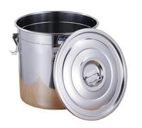 Recipiente hermético de acero inoxidable con cierre de seguridad, recipiente for almacenar alimentos, jarra de leche de gran capacidad, cubo for ordeñar, ideal for la cocina y el hogar.(50L)