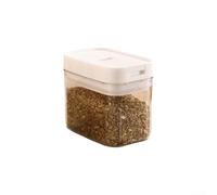 Recipiente hermético de almacenamiento de alimentos PP PET Tarro de cocina, tapa abatible para sellar frescura, recipiente apilable para organización de cereales, especias, té (1)
