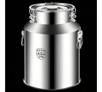 Recipiente hermético de cocina de acero inoxidable 316, cubo de almacenamiento de leche resistente y contenedor de bebidas con abrazadera de bloqueo y grifo para dispensar alimentos y vinos