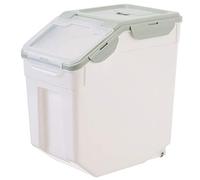 Recipiente hermético para almacenamiento de alimentos de 15 kg, recipiente a prueba de humedad para arroz, cereales, granos, soja y alimentos para mascotas, dispensador de medición duradero para