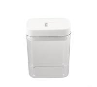 Recipiente hermético para almacenamiento de alimentos, dispensador de cereales de plástico transparente con tapa y cierres para harina de arroz, granos de azúcar, nueces, organización de despensa