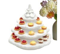 Recipiente Huevos Rellenos - Bandeja Árbol Navidad 4 Niveles, Expositor 26 Agujeros Alimentos | Porta Aperitivos Resina Para Fiestas, Torre Servicio Apilable Con Acción Gracias, Boda, Pascua, Picnic