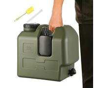 Recipiente para agua con grifo - Antigoteo con cepillo de limpieza, bidón de agua de camping con grifo - Para excursionismo al aire libre Viaje Supervivencia Mochila de hombro Caza Famigl