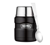Thermos Recipiente para Alimentos de Acero Inoxidable, Acero Inoxidable, Negro, 9,3 x 9,3 x 14,2 cm