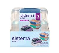 Recipiente para alimentos Sistema Klip It de 200 ml, paquete de 3 (los colores pueden variar)