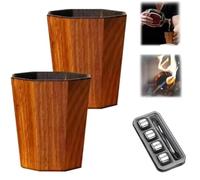Recipiente para beber hecho a mano y carbonizado, vaso de whisky ideal para consumo de whisky, barriles de roble para envejecer, vasos de madera personalizados con acabado ahumado, regalos únicos para