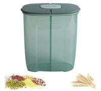 Recipiente para Cereales, Recipientes de Secos Cereale, 2 in 1 Bote Cereales, Envases Cereales Plástico, Plástico Caja Alimentos, con Hermético Cubierta, 2,5L para Secos Cereales,Harina,Café (Verde)