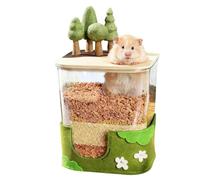 Recipiente para de baño para hámster, refugio transparente para hámster, para actividades de parque, reducción del estrés, padres de mascotas, observación diaria de rutina, salón, dormitorio