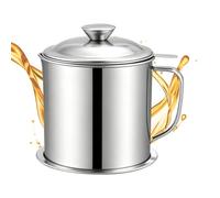 Recipiente Para Grasa De Bacon Con Colador | Asa De Agarre Fácil Malla Fina De Acero Inoxidable 304 | Lata de Cocina para Grasa con Filtro - Para Aceite De Freír, Sopa, Cocina, Restaurante, Camping,