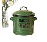 Recipiente para Grasa de Tocino - Colador y Envase con Espátula | Guardador Cocina Gran Capacidad estilo | Bote Almacenamiento Duradero Horneado, Asados y Preparación Comidas Festivas,