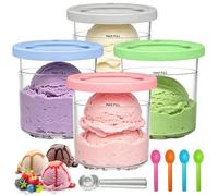 Recipiente para Helados,4 Piezas Recipiente Creami para Máquina de Helado Ninja Creami,Contenedor de Helado Reutilizable para Helado,para la Serie NC301 NC300 NC299AMZ,Sin BPA