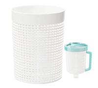Recipiente para hojas de piscina, cesta de filtro de malla, trampa de hojas al vacío, diseño de gran capacidad, material de PVC reutilizable, herramienta de mantenimiento para el hogar, hotel