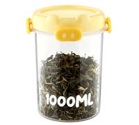 Recipiente para la conservación de la harina - Dispositivo de cocina hermético para uso alimentario de 1000 ml con tapa | Recipiente para alimentos duradero para cereales, levadura en polvo, patatas