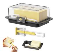 Recipiente para mantequilla: 7,28 x 4,33 x 2,68 pulgadas, bandeja de almacenamiento duradera y cubierta, recipiente para queso, soporte para mantequilla simple para mantequilla de Costa Este, cocina