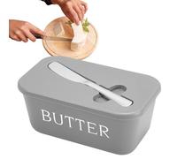 Recipiente Para Mantequilla de Encimera,Almacenamiento De Mantequilla - Conservador de Queso Estanco con Cuchilla para Cocina Camping Restaurante