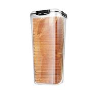 Recipiente para Pan Transparente con Tapa Hermética - Conservador de Sándwich y Pan Casero - Ahorrador Alto para Mostrador de Cocina