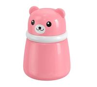 Recipiente para polvos de bebé con forma de oso de dibujos animados con aplicador suave y tapa de sellado, caja de almacenamiento para aplicador de talco para bebés