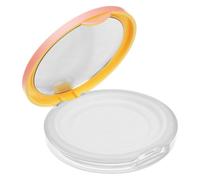 Recipiente para polvos sueltos Caja de polvo compacta portátil de viaje reutilizable vacía rosa plateado sin soplo 7,5x7,5x1,5 cm(Pink-no Puff)