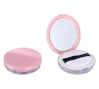 Recipiente para polvos sueltos Caja De Polvos Sueltos Con Tamiz De Hojaldre Y Espejo Multicolor 16x76mm(Pink)