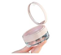Recipiente para polvos sueltos Polvo suelto de plástico vacío for bricolaje, compacto, 20g, con tamiz de espátula y espejo de hojaldre en negro y rosa(Pink)