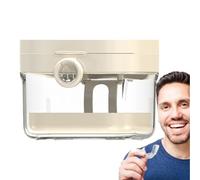 Recipiente para prótesis dental, taza para prótesis dentales con tapa, con juego de espejo, cubierta de protección de dientes, herramienta de limpieza para baño, niños, viajes, adolescentes, niñas