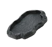 Recipiente para Reptiles, Diseño de Roca Imitación en Resina ABS, para | Reptile Bowl, Smooth Surface, Easy To Clean, For Tortoise Lizard, Water And Food Dish, Green Blue S M Size
