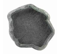 Recipiente para Reptiles, Diseño de Roca Imitación en Resina ABS, para | Reptile Bowl, Smooth Surface, Easy To Clean, For Tortoise Lizard, Water And Food Dish, Green Blue S M Size