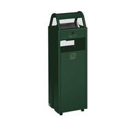 Recipiente para residuos con cenicero VAR, capacidad 35 l, A x H x P 300 x 960 x 250 mm