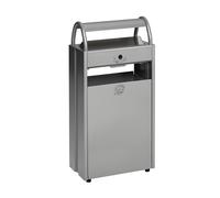 Recipiente para residuos con cenicero VAR, capacidad 60 l, A x H x P 480 x 960 x 250 mm