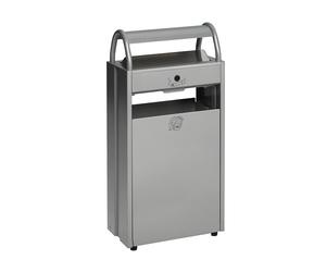 Recipiente para residuos con cenicero VAR, capacidad 60 l, A x H x P 480 x 960 x 250 mm