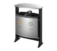 Recipiente para residuos, con tejadillo capacidad 78 l, A x H x P 405 x 1000 x 720 mm