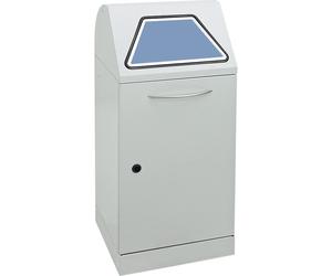 Recipiente para separar materiales, trampilla accionada a mano con soporte para bolsa de basura