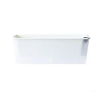 Recipiente para suculentas con, caja de riego automático para uso en interiores y exteriores, maceta rectangular de plástico como soporte para plantas de escritorio, bandeja blanca de bajo