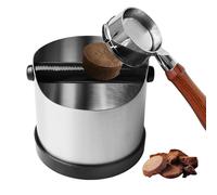 Recipiente para tamiz portafiltros, recipiente para posos de café, recipiente para posos de café, 700 ml, caja de café con base antideslizante con amortiguador, caja para recoger y reciclar café