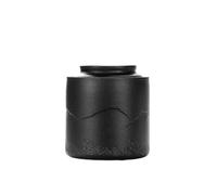 Recipiente para té Ceramic Tea Canister Household Sealed Storage Jar For, Coffee, Sugar, Spice, Nuts Almacenamiento de té(Negro)